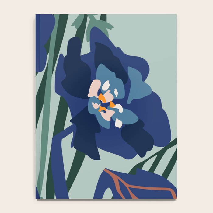 Wild flowers light â modern floral illustration Notebook Gallery Image 4