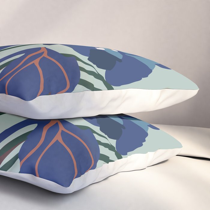 Wild flowers light â modern floral illustration Pillow Sham Gallery Image 3