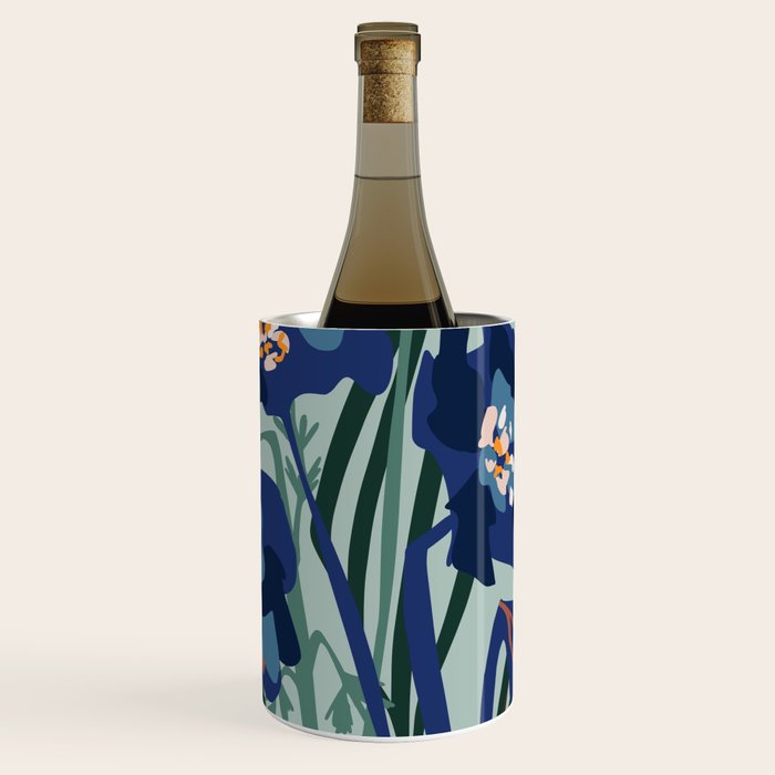 Wild flowers light â modern floral illustration Wine Chiller Gallery Image 1