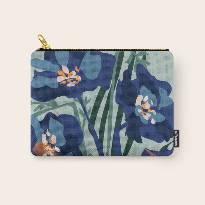 Wild flowers light â modern floral illustration Carry All Pouch Gallery Image 1