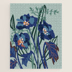 Wild flowers light â modern floral illustration Jigsaw Puzzle Gallery Image 1