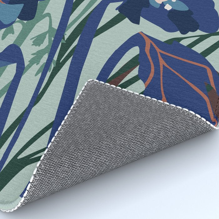 Wild flowers light â modern floral illustration Rug Gallery Image 4