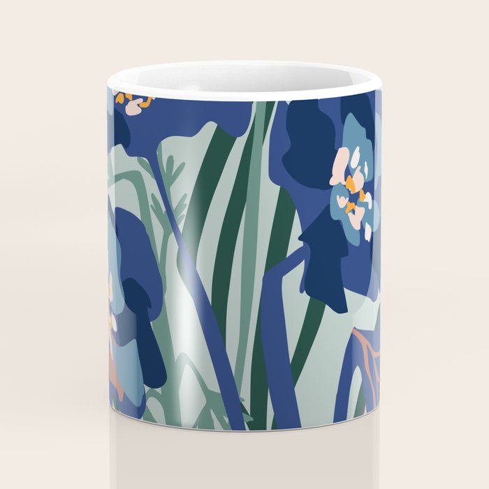 Wild flowers light â modern floral illustration Coffee Mug Gallery Image 4