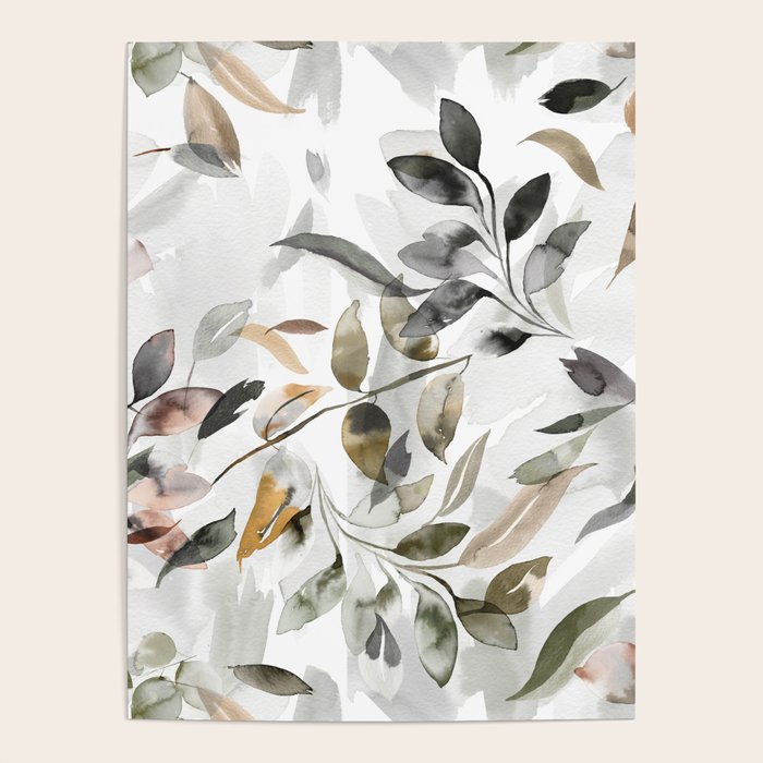Harvest 2025 Mystic Watercolor Leaves Fall Poster Gallery Image 4