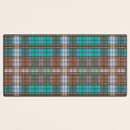 Earthy Tartan Elegance Desk Mat Gallery Image 3