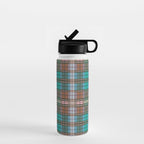 Earthy Tartan Elegance Water Bottle Gallery Image 1