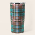 Earthy Tartan Elegance Travel Mug Gallery Image 1