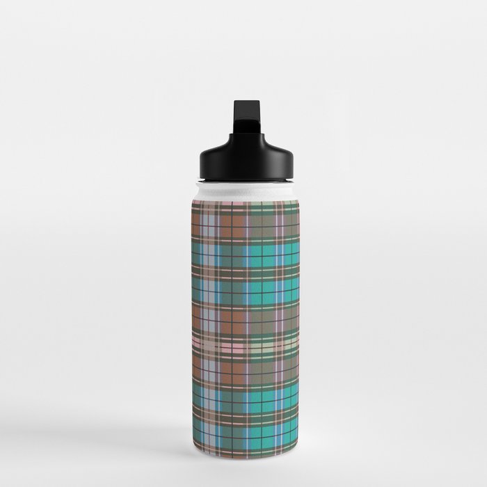 Earthy Tartan Elegance Water Bottle Gallery Image 3