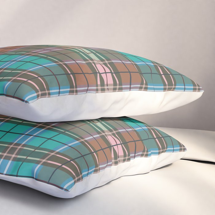 Earthy Tartan Elegance Pillow Sham Gallery Image 3