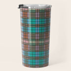 Earthy Tartan Elegance Travel Mug Gallery Image 3