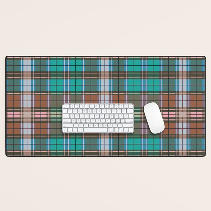 Earthy Tartan Elegance Desk Mat Gallery Image 1