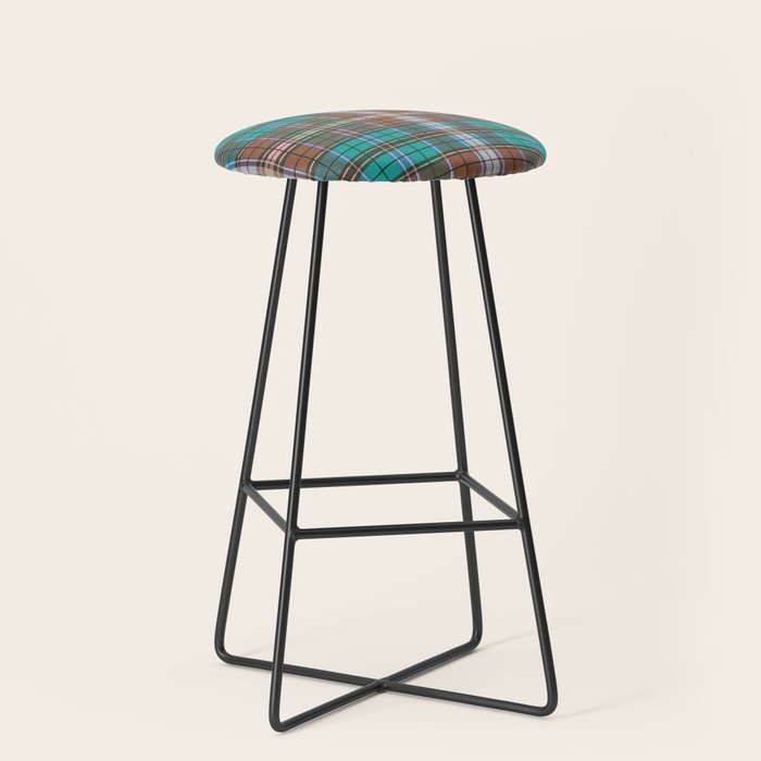 Earthy Tartan Elegance Stool Gallery Image 1