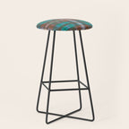 Earthy Tartan Elegance Stool Gallery Image 1