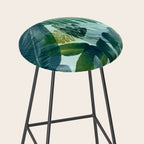 Jungles greens, banana leaf, tropical, Hawaii decor Stool Gallery Image 2