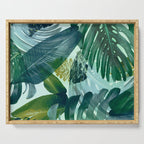 Jungles greens, banana leaf, tropical, Hawaii decor Serving Tray Gallery Image 1