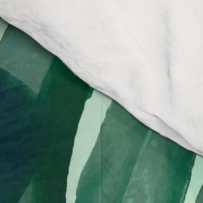 Jungles greens, banana leaf, tropical, Hawaii decor Comforter Gallery Image 4
