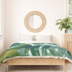 Jungles greens, banana leaf, tropical, Hawaii decor Duvet Cover Gallery Image 3