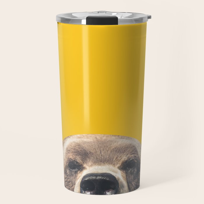 Bear - Yellow Travel Mug Gallery Image 1