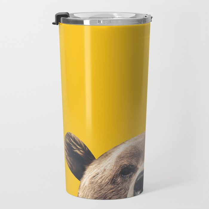 Bear - Yellow Travel Mug Gallery Image 3