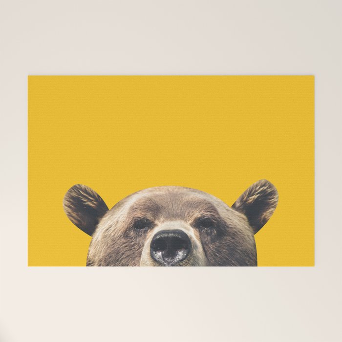 Bear - Yellow Welcome Mat Gallery Image 1
