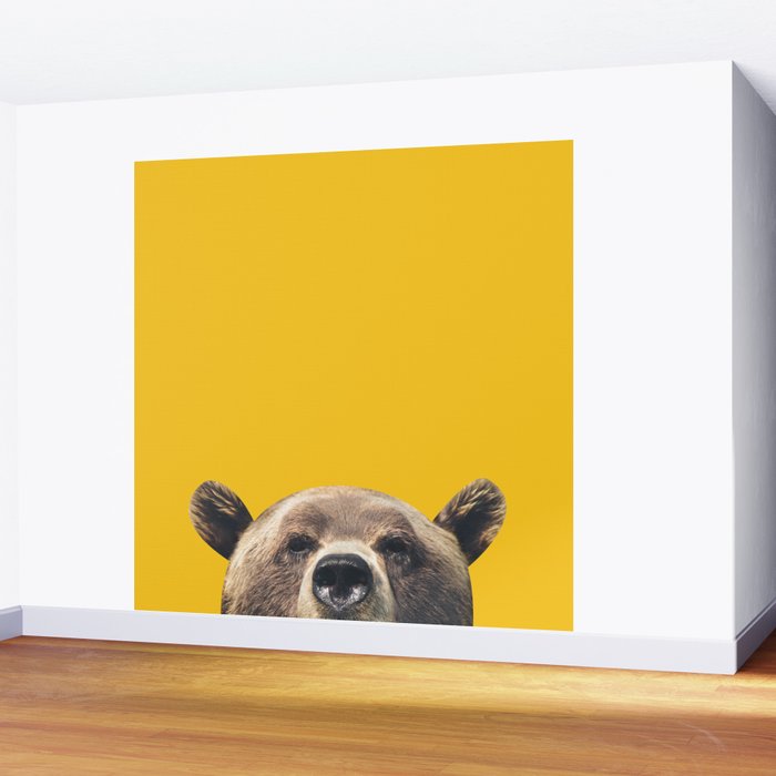 Bear - Yellow Wall Mural Gallery Image 2