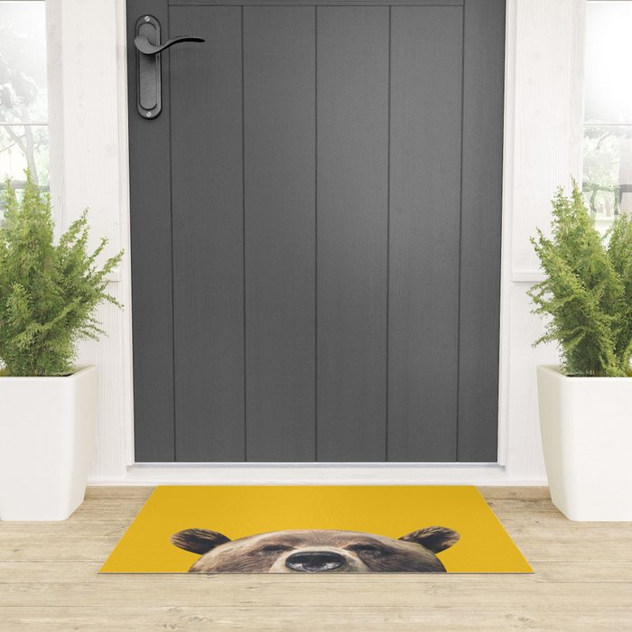 Bear - Yellow Welcome Mat Gallery Image 3