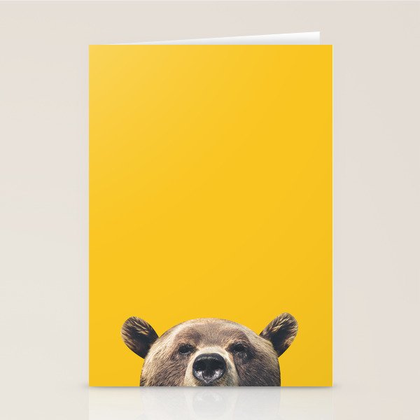 Bear - Yellow Stationery Card Gallery Image 1