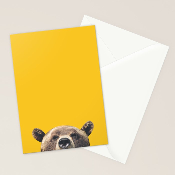 Bear - Yellow Stationery Card Gallery Image 2