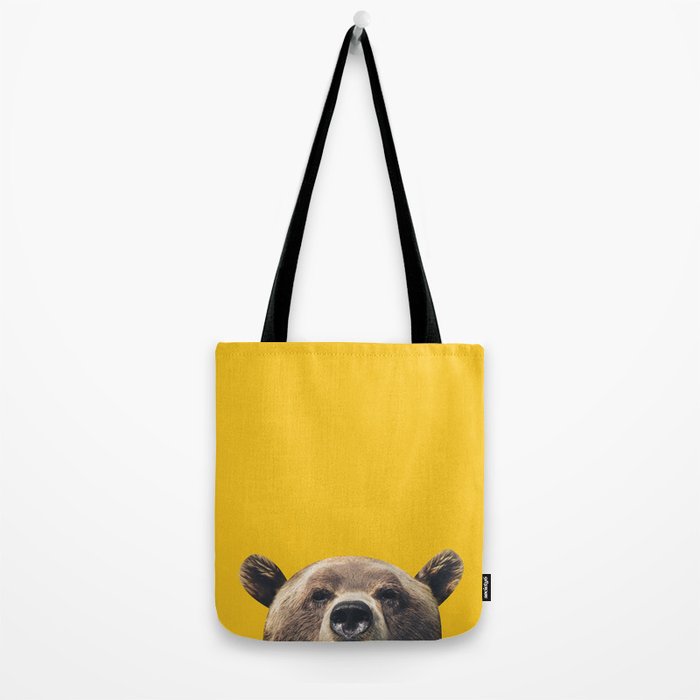 Bear - Yellow Tote Bag Gallery Image 2