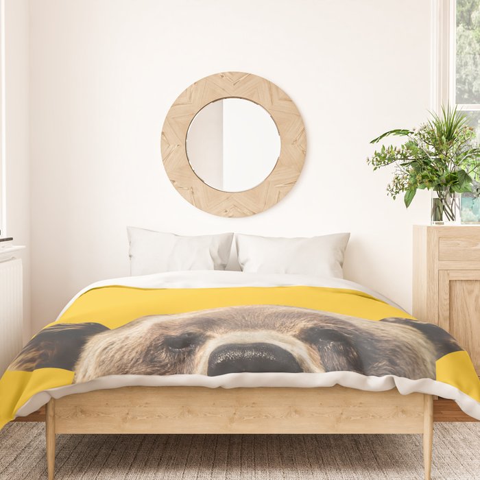 Bear - Yellow Duvet Cover Gallery Image 3