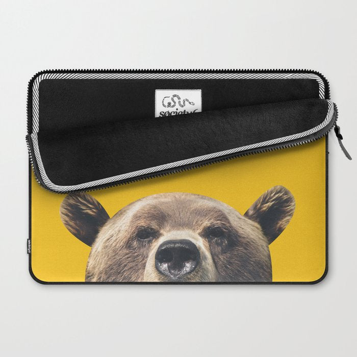 Bear - Yellow Laptop Sleeve Gallery Image 2