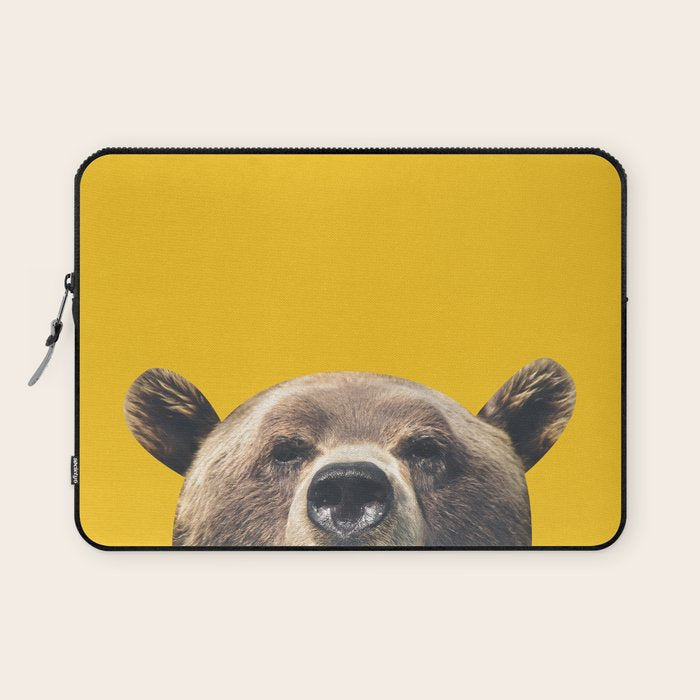 Bear - Yellow Laptop Sleeve Gallery Image 1