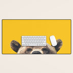 Bear - Yellow Desk Mat Gallery Image 1