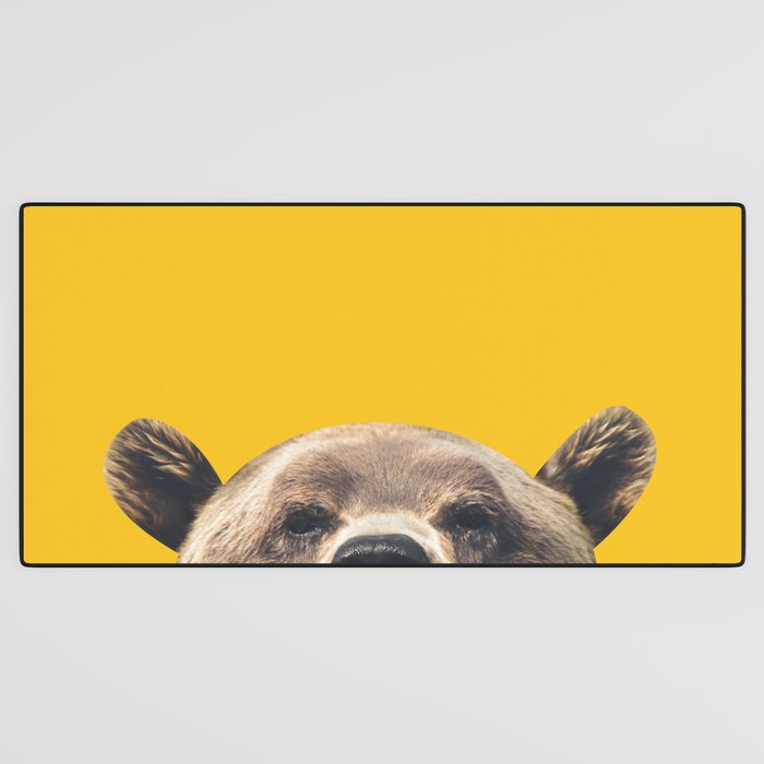 Bear - Yellow Desk Mat Gallery Image 3