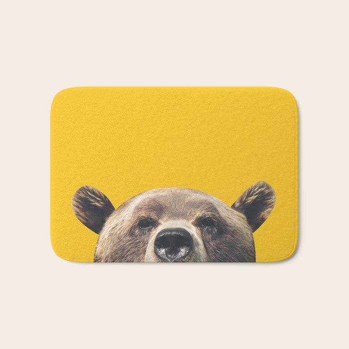Bear - Yellow Bath Mat Gallery Image 1