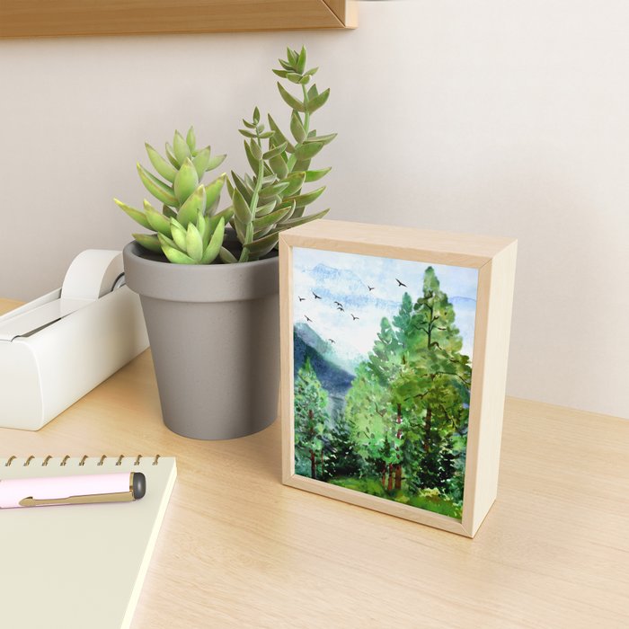 Mountain Forest Mini Art Print Gallery Image 2