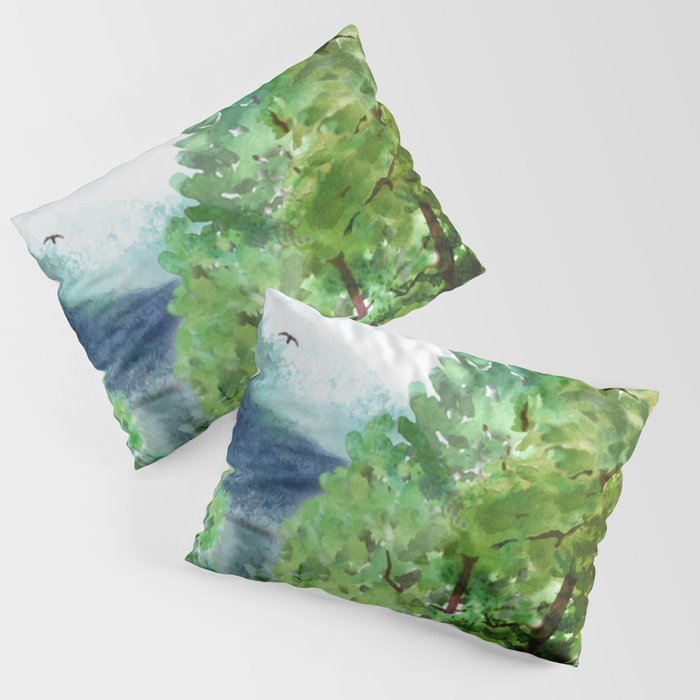 Mountain Forest Pillow Sham Gallery Image 3