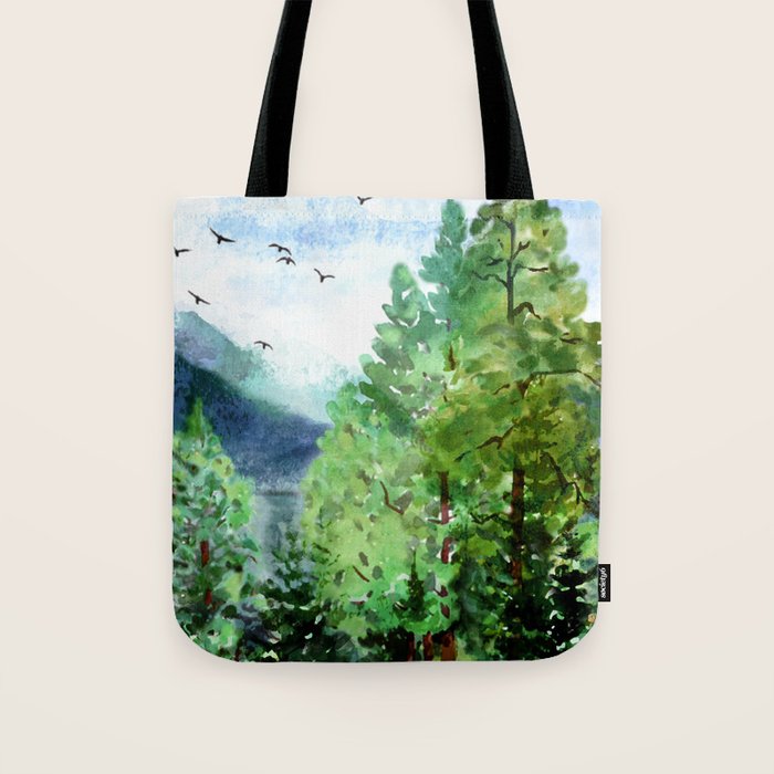 Mountain Forest Tote Bag Gallery Image 1