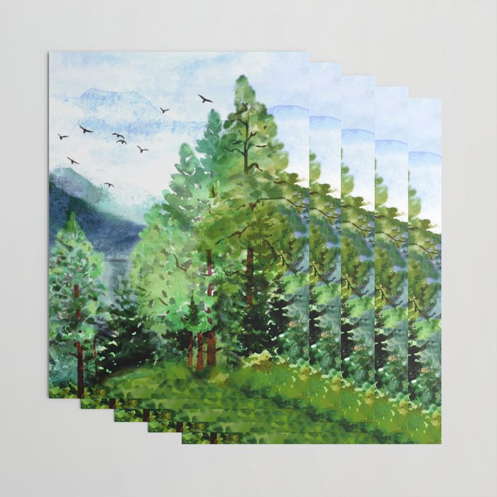 Mountain Forest Wrapping Paper Gallery Image 3