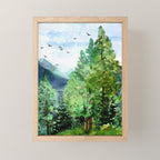Mountain Forest Mini Art Print Gallery Image 1