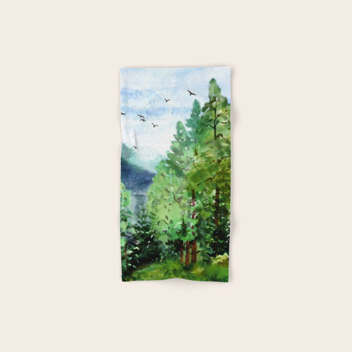 Mountain Forest Bath Towel Gallery Image 1