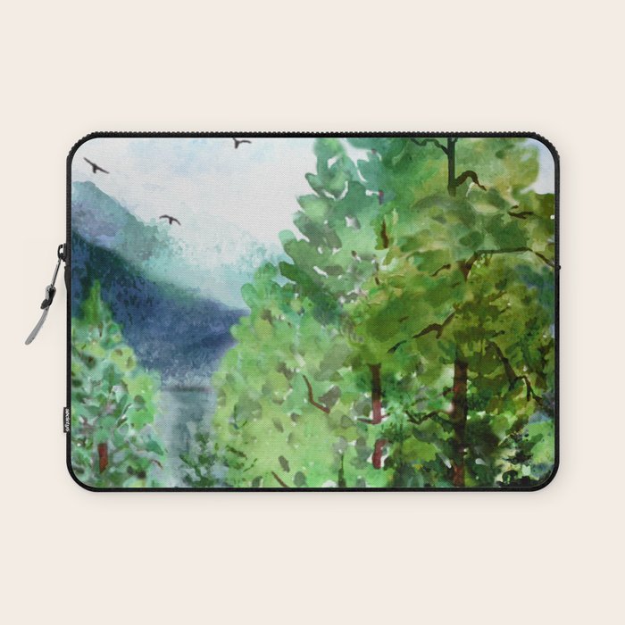 Mountain Forest Laptop Sleeve Gallery Image 1