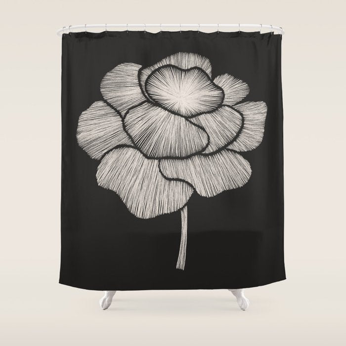 White Peony Shower Curtain Gallery Image 1