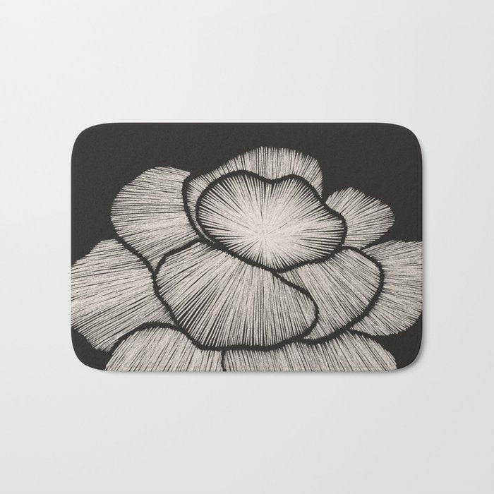 White Peony Bath Mat Gallery Image 1