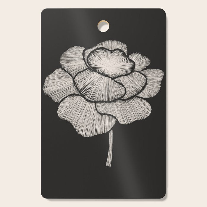 White Peony Cutting Board Gallery Image 1