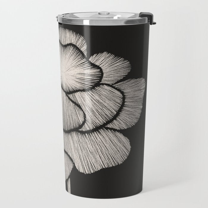 White Peony Travel Mug Gallery Image 2