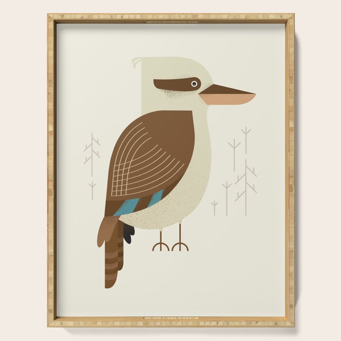 Laughing Kookaburra, Bird of Australia Serving Tray Gallery Image 1