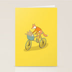 FOX ON BIKE Stationery Card Gallery Image 2