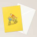 FOX ON BIKE Stationery Card Gallery Image 2