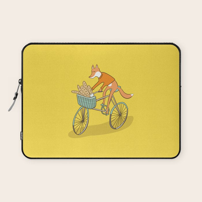 FOX ON BIKE Laptop Sleeve Gallery Image 1